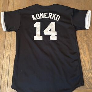 Majestic Black and White Kids Jersey